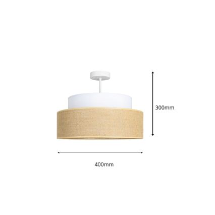 Prisadený luster BOHO 1xE27/60W/230V biela/béžová