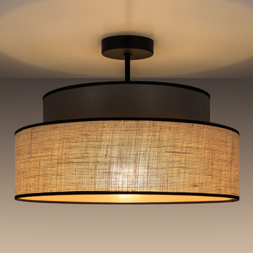 Prisadený luster BOHO 1xE27/60W/230V hnedá/béžová