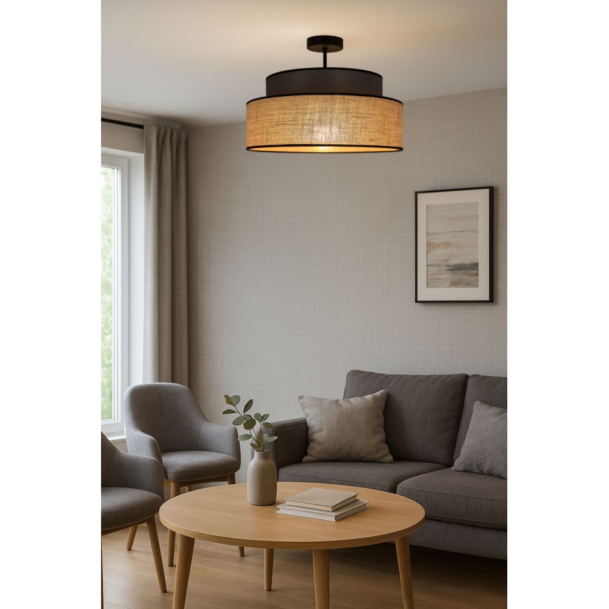 Prisadený luster BOHO 1xE27/60W/230V hnedá/béžová
