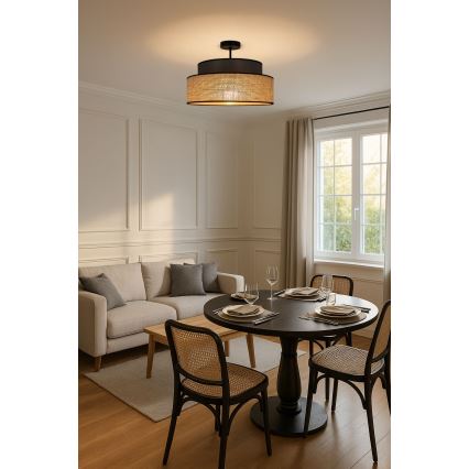 Prisadený luster BOHO 1xE27/60W/230V hnedá/béžová