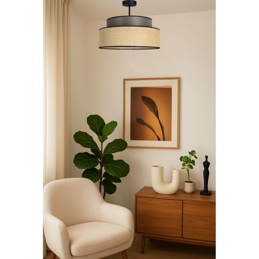 Prisadený luster BOHO 1xE27/60W/230V hnedá/béžová