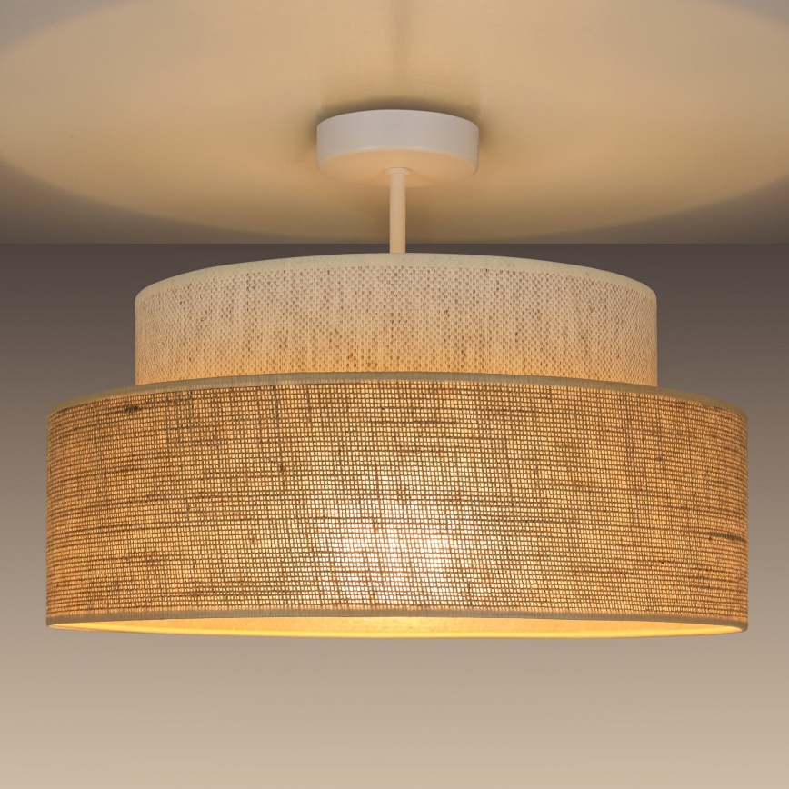 Prisadený luster BOHO 1xE27/60W/230V krémová/béžová