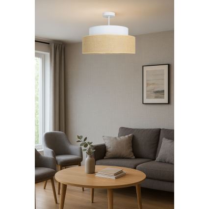 Prisadený luster BOHO 1xE27/60W/230V krémová/béžová