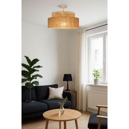 Prisadený luster BOHO 1xE27/60W/230V ratan