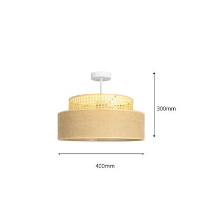 Prisadený luster BOHO 1xE27/60W/230V ratan