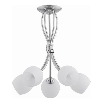 Prisadený luster BUENA 5xE14/10W/230V lesklý chróm