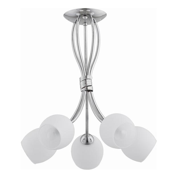 Prisadený luster BUENA 5xE14/10W/230V lesklý chróm