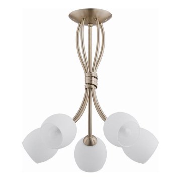 Prisadený luster BUENA 5xE14/10W/230V zlatá