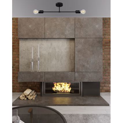 Prisadený luster CAMBRIDGE 2xE27/15W/230V čierna