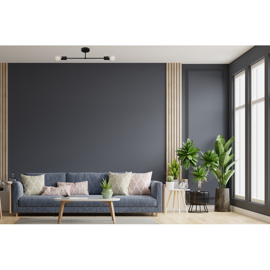 Prisadený luster CAMBRIDGE 2xE27/15W/230V čierna