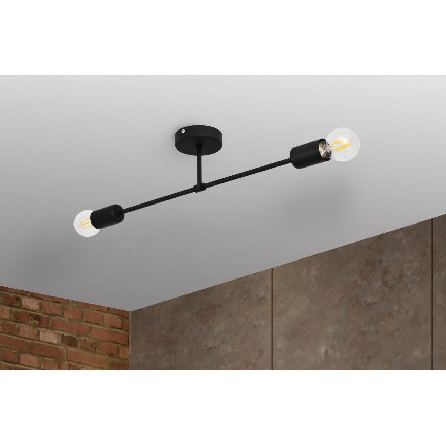 Prisadený luster CAMBRIDGE 2xE27/15W/230V čierna