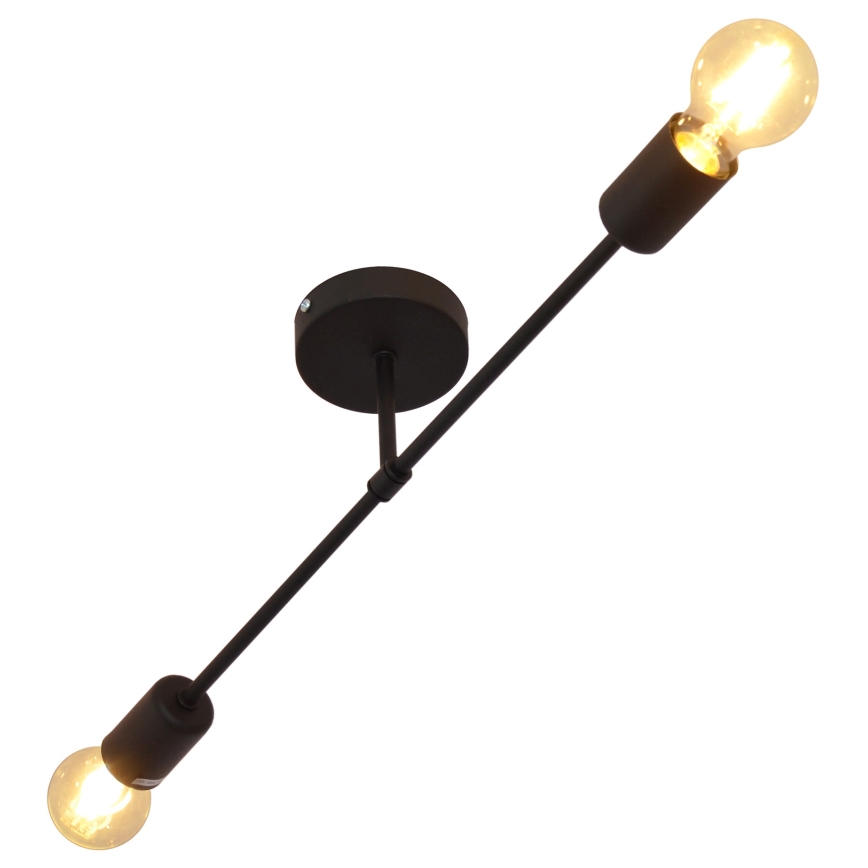 Prisadený luster CAMBRIDGE 2xE27/15W/230V čierna