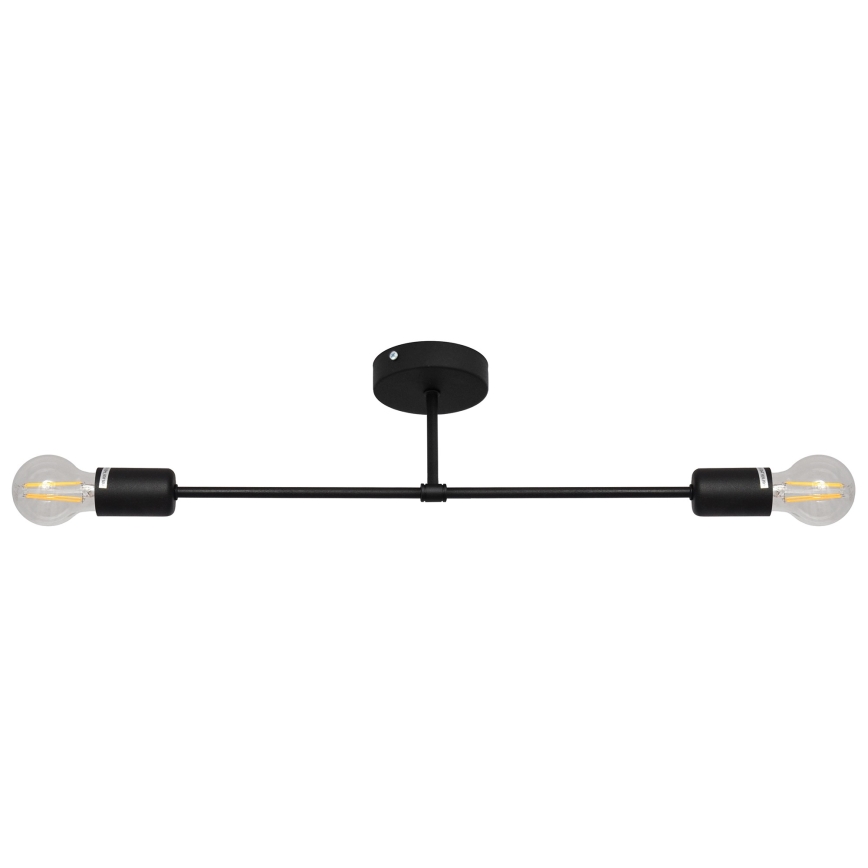 Prisadený luster CAMBRIDGE 2xE27/15W/230V čierna