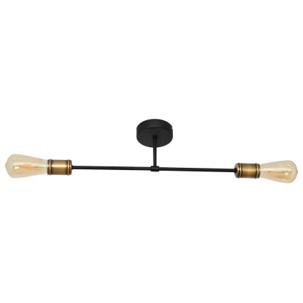 Prisadený luster CAMBRIDGE 2xE27/15W/230V čierna/zlatá