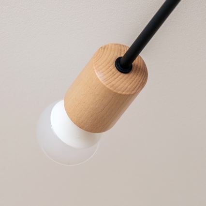 Prisadený luster CAMBRIDGE 4xE27/15W/230V borovica