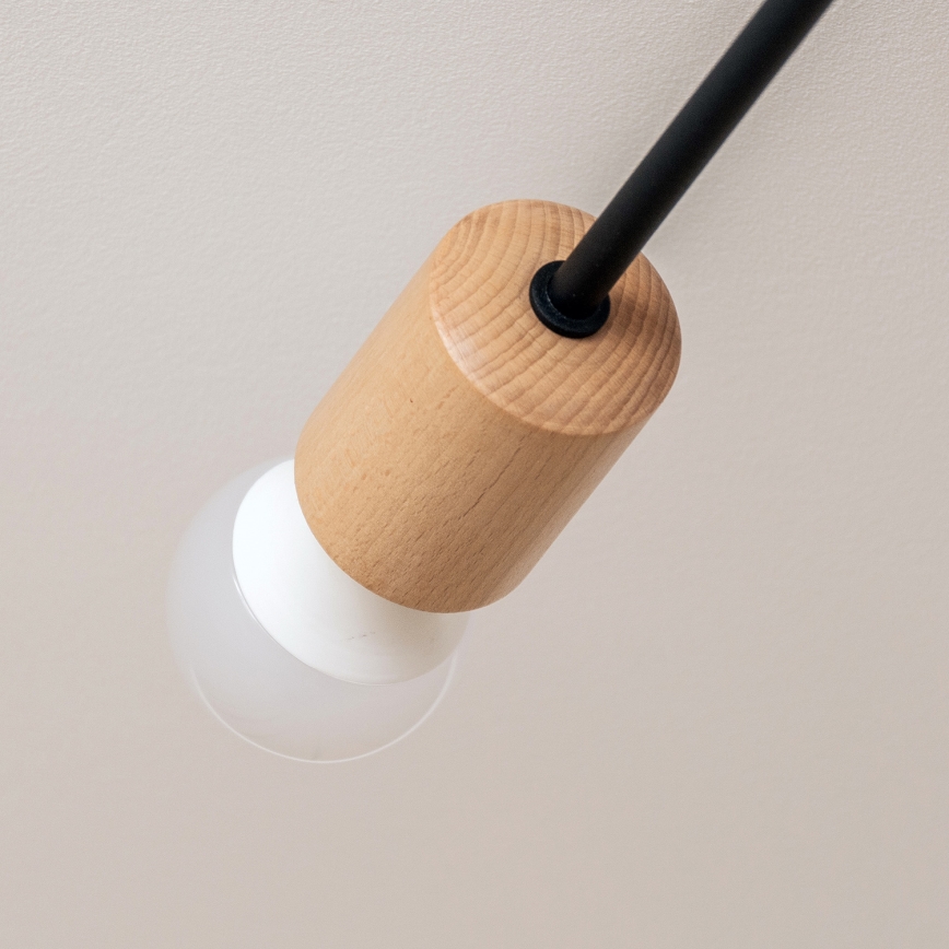 Prisadený luster CAMBRIDGE 4xE27/15W/230V borovica