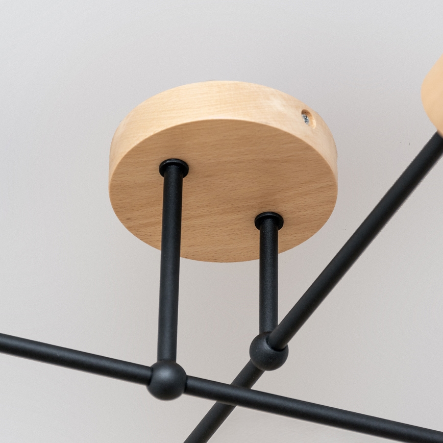 Prisadený luster CAMBRIDGE 4xE27/15W/230V borovica