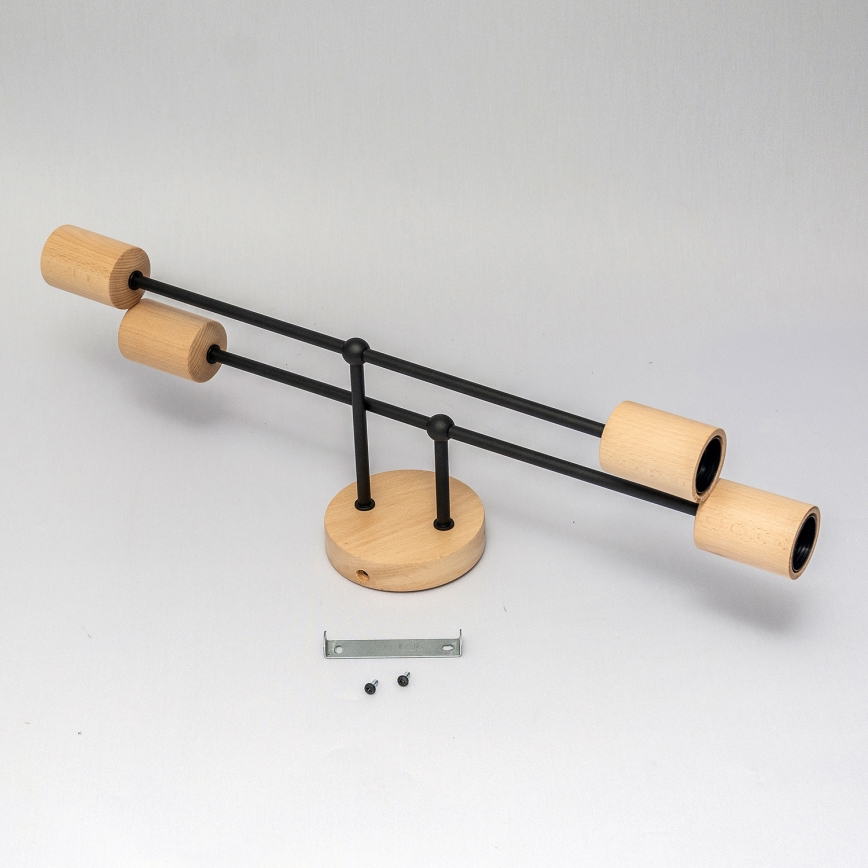 Prisadený luster CAMBRIDGE 4xE27/15W/230V borovica