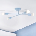 Prisadený luster CAMBRIDGE 4xE27/15W/230V modrá