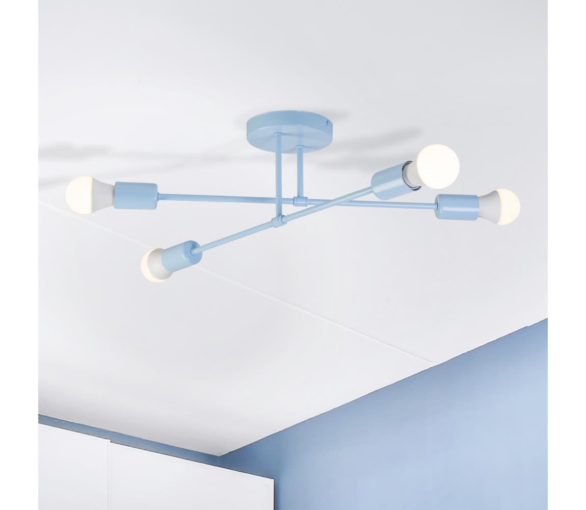 Prisadený luster CAMBRIDGE 4xE27/15W/230V modrá W-2022/4 LBL