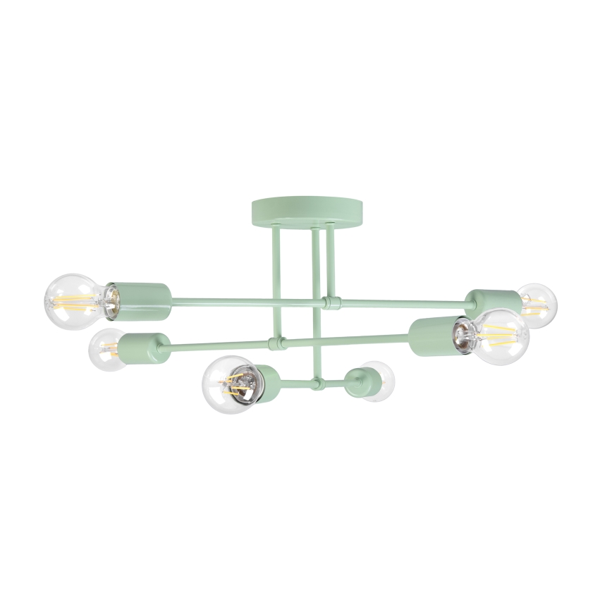 Prisadený luster CAMBRIDGE 6xE27/15W/230V zelený