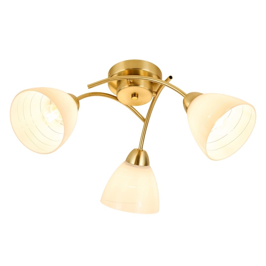 Prisadený luster CLARA 3xE27/15W/230V zlatý