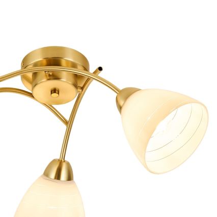 Prisadený luster CLARA 3xE27/15W/230V zlatý