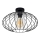 Prisadený luster CORRINI 1xE27/60W/230V pr. 34 cm čierna/číra