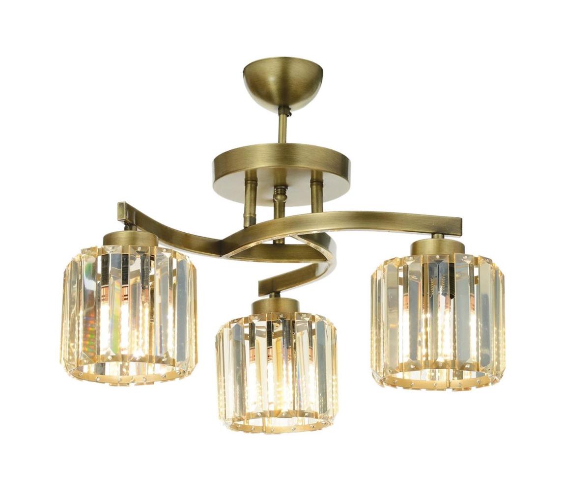 Prisadený luster CRYSTALLINE 3xE27/40W/230V bronzový 683AVN1435