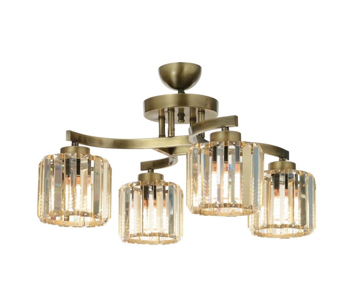 Prisadený luster CRYSTALLINE 4xE27/40W/230V bronzový 683AVN1437