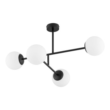 Prisadený luster DILON 4xE14/10W/230V čierna