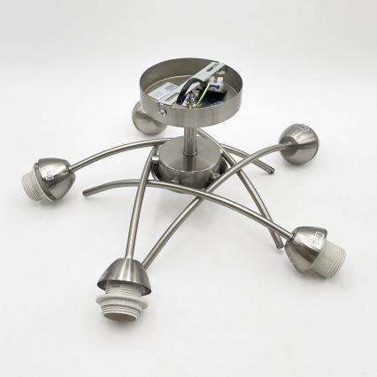 Prisadený luster DONNA 5xE27/60W/230V nikel