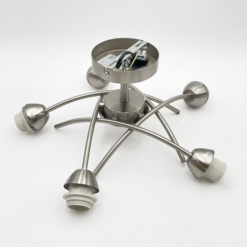 Prisadený luster DONNA 5xE27/60W/230V nikel