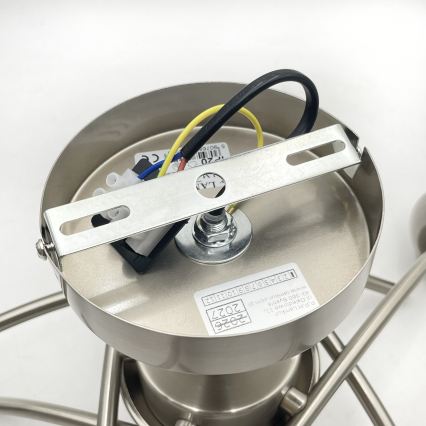 Prisadený luster DONNA 5xE27/60W/230V nikel