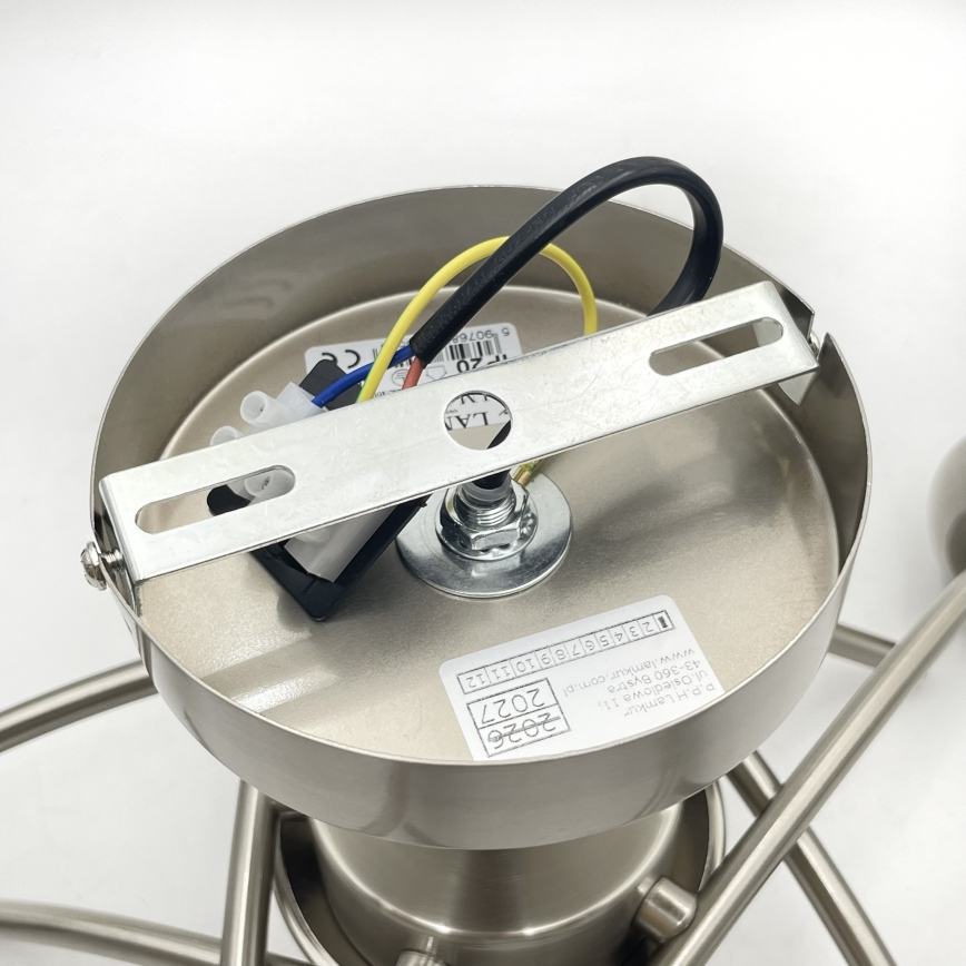 Prisadený luster DONNA 5xE27/60W/230V nikel