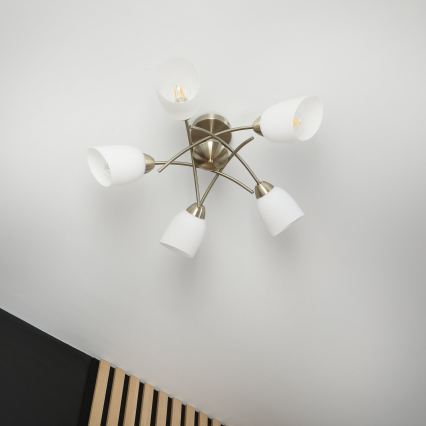 Prisadený luster DONNA 5xE27/60W/230V patina