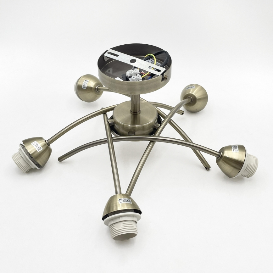 Prisadený luster DONNA 5xE27/60W/230V patina