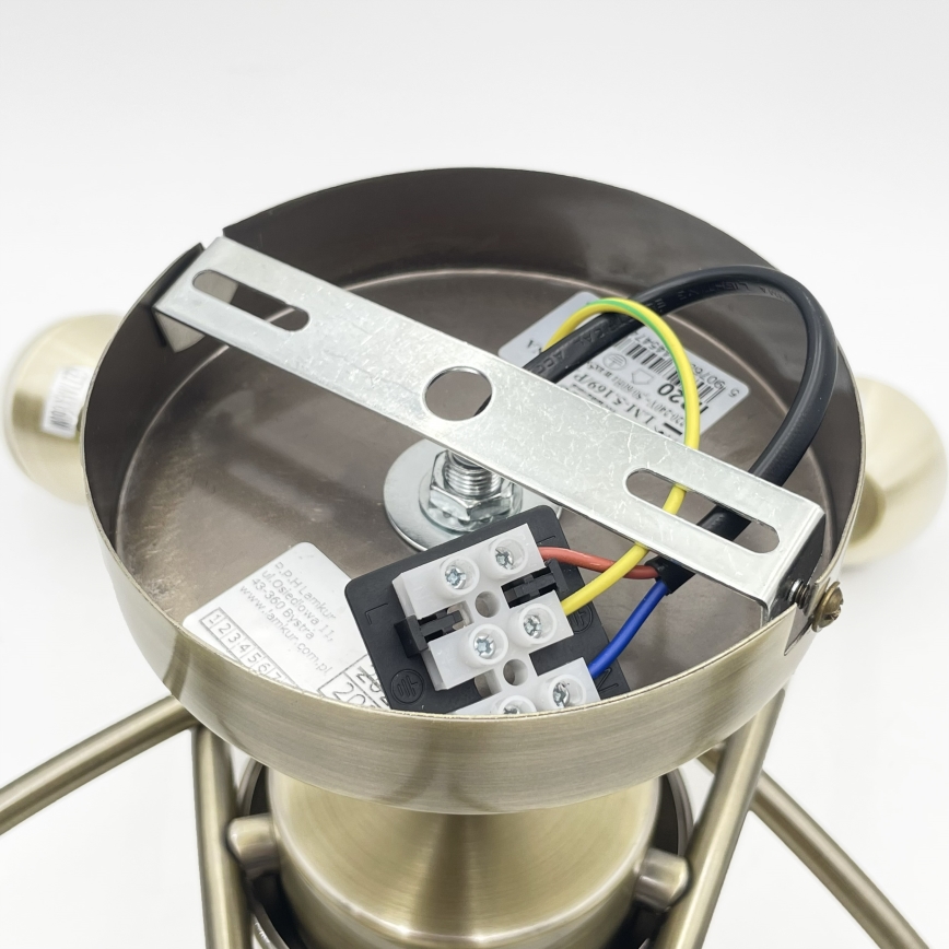 Prisadený luster DONNA 5xE27/60W/230V patina