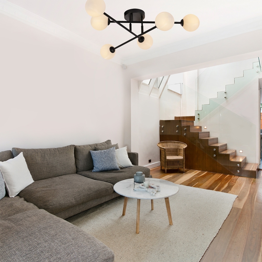 Prisadený luster DORADO 6xG9/28W/230V čierny