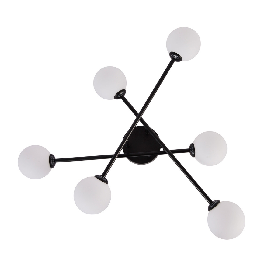 Prisadený luster DORADO 6xG9/28W/230V čierny