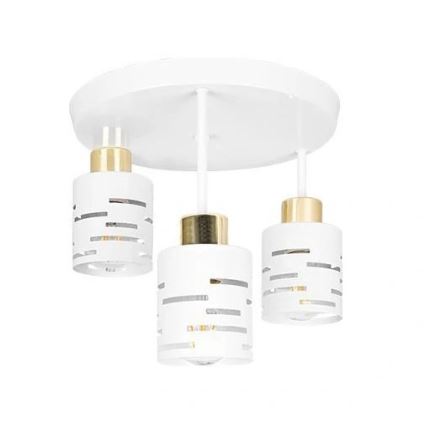 Prisadený luster ELEN 3xE27/35W/230V biela/zlatá