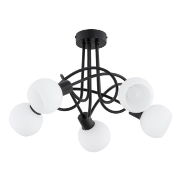Prisadený luster ERYKA 5xE14/10W/230V čierna