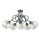 Prisadený luster EVIE 5xE27/60W/230V antracit/číra