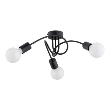 Prisadený luster FARTA 3xE27/15W/230V čierna