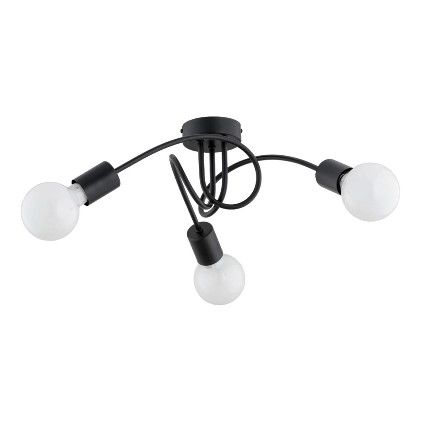 Prisadený luster FARTA 3xE27/15W/230V čierna