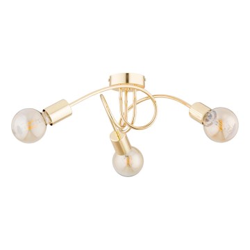 Prisadený luster FARTA 3xE27/60W/230V zlatá
