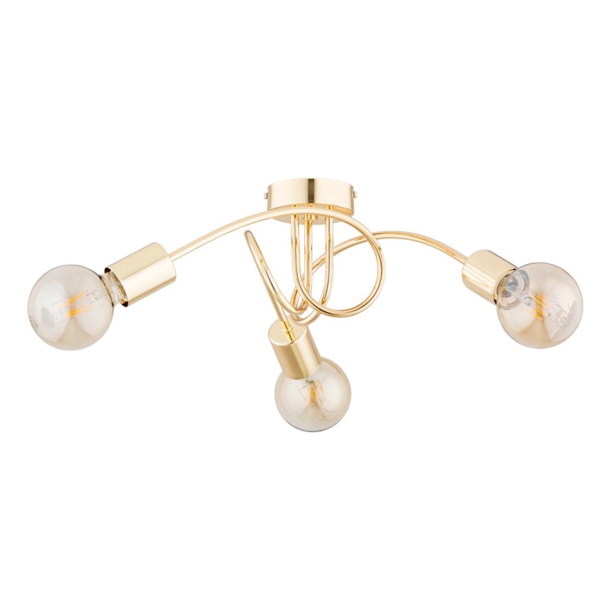 Prisadený luster FARTA 3xE27/60W/230V zlatá