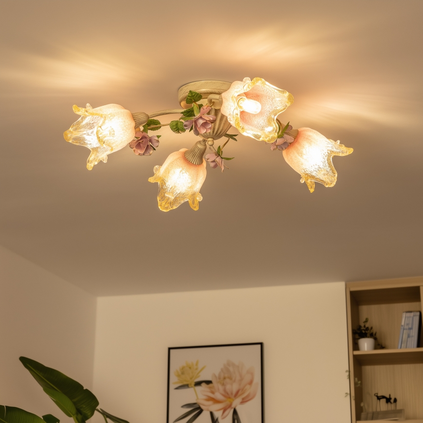 Prisadený luster FIORINTINO 4xE14/40W/230V