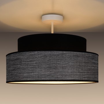 Prisadený luster GRACE 1xE27/60W/230V čierna/šedá