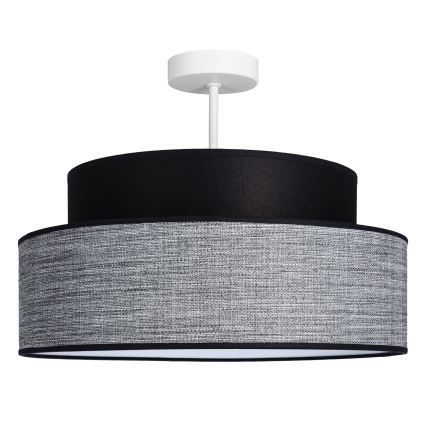 Prisadený luster GRACE 1xE27/60W/230V čierna/šedá